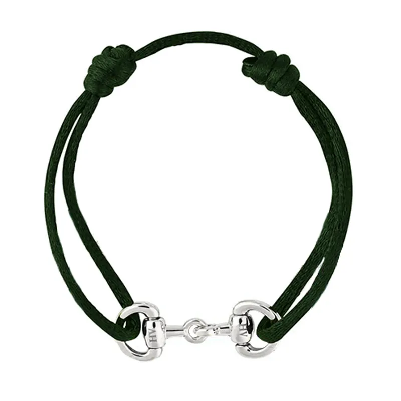 HV Polo Kate Small Bit Bracelet - Dark Green/Silver