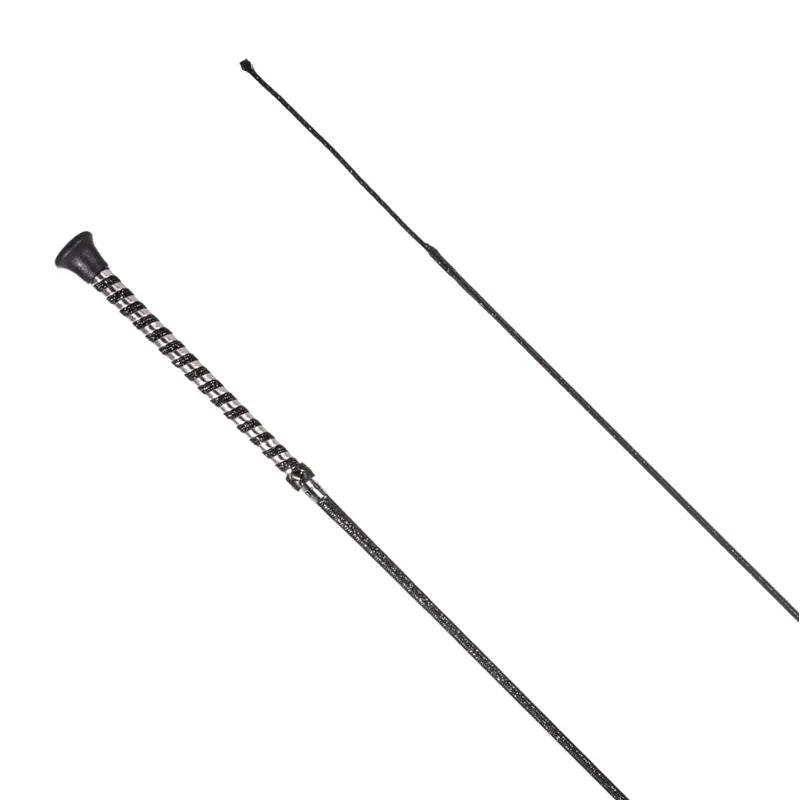 Redpost Lurex Braided Dressage Whip - Black