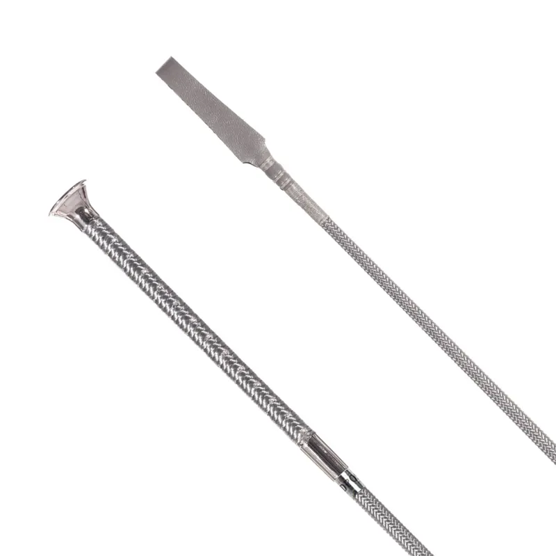 Redpost Metallic Fleck Handle Riding Whip - Grey