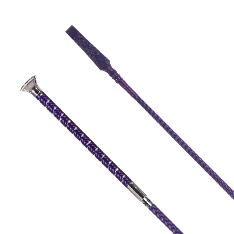 Redpost Metallic Fleck Handle Riding Whip - Purple