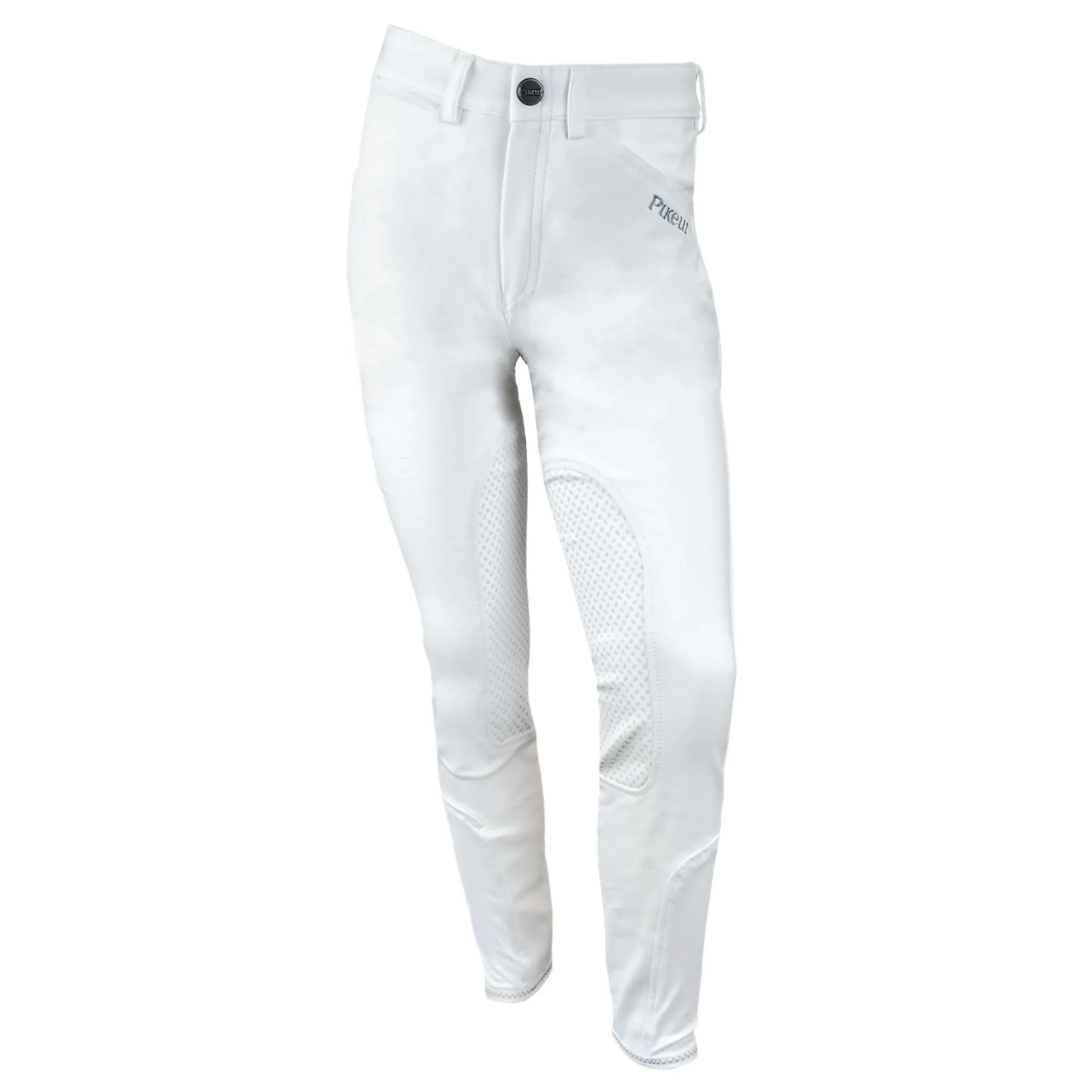 Pikeur Brooklyn Knee Grip Junior Girls Breeches White