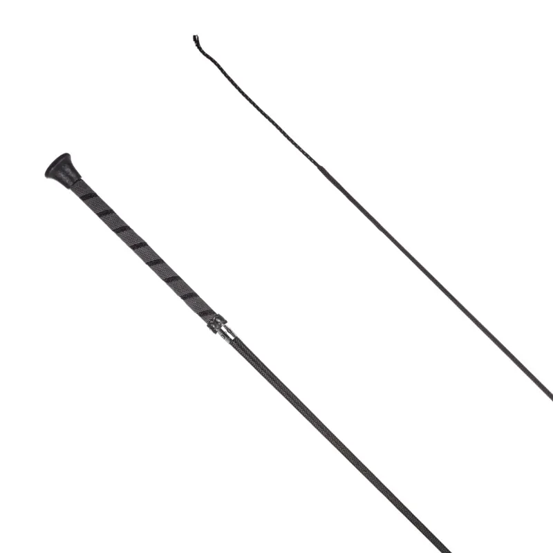 Redpost Rubber Thread Handle Long Dressage Whip - Black