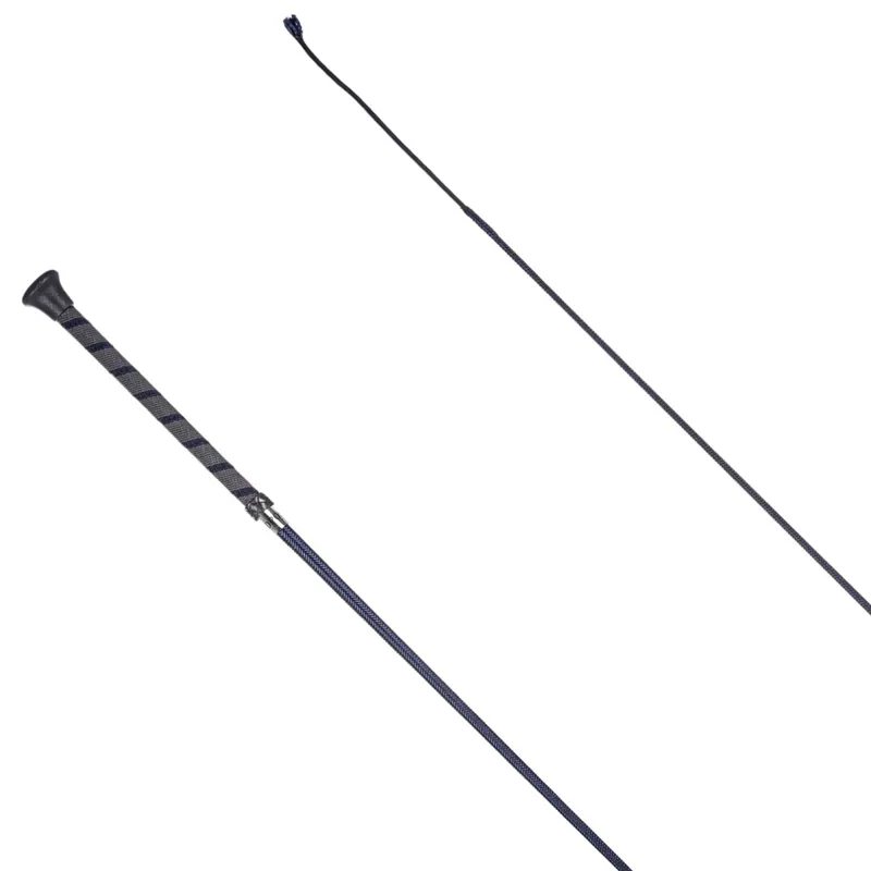 Redpost Rubber Thread Handle Dressage Whip - Navy