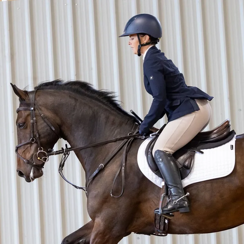 Charles Owen EQx Hyda Wide Peak MIPS Riding Hat - Navy Matte/Navy Gloss-2