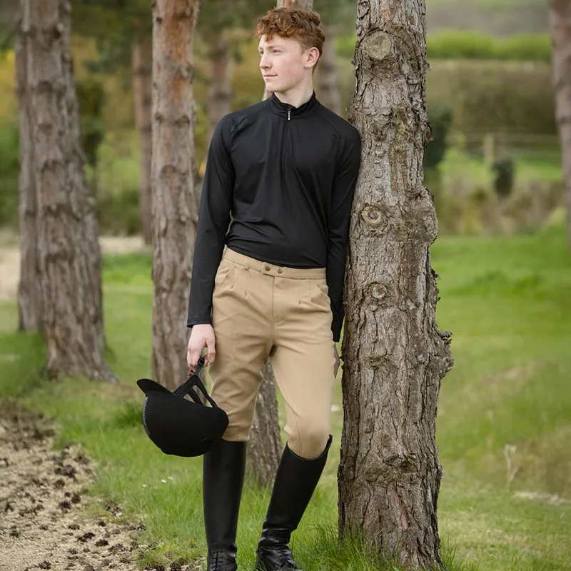 Rhinegold Essential Mens Knee Grip Breeches - Beige