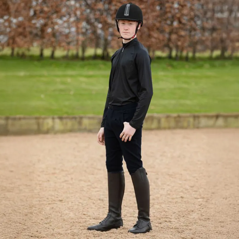 Rhinegold Essential Mens Knee Grip Breeches - Black