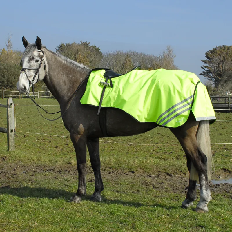 Rhinegold 3/4 Length Cutaway Waterproof Exercise Sheet - Yellow