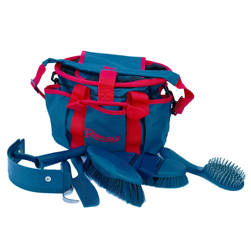 Rhinegold Complete Soft Touth Grooming Kit with Bag - Navy