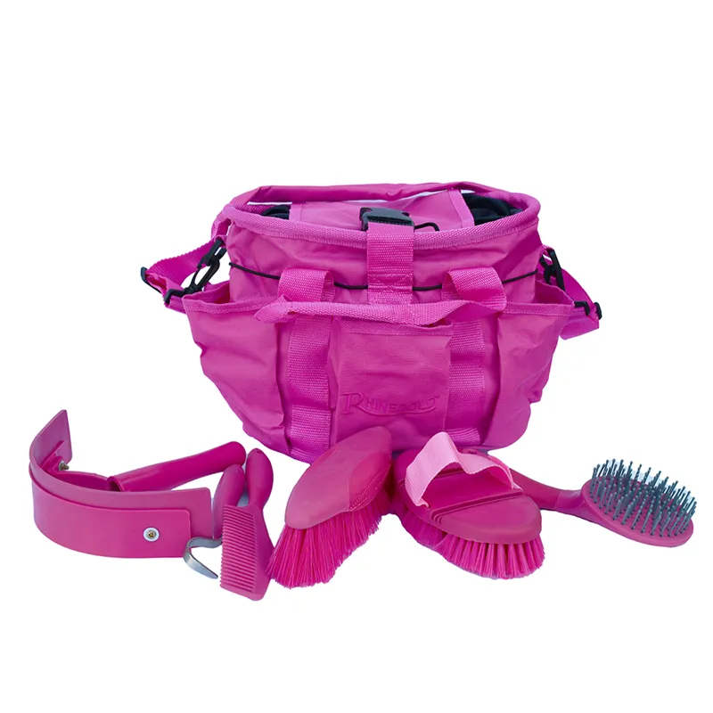 Rhinegold Complete Soft Touth Grooming Kit with Bag - Pink
