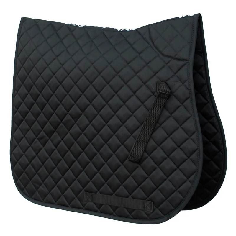 Rhinegold Cotton Quilted Saddlecloth - Black