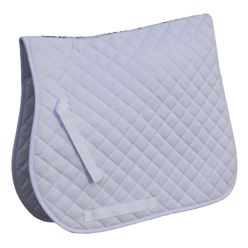 Rhinegold Cotton Quilted Saddlecloth - White
