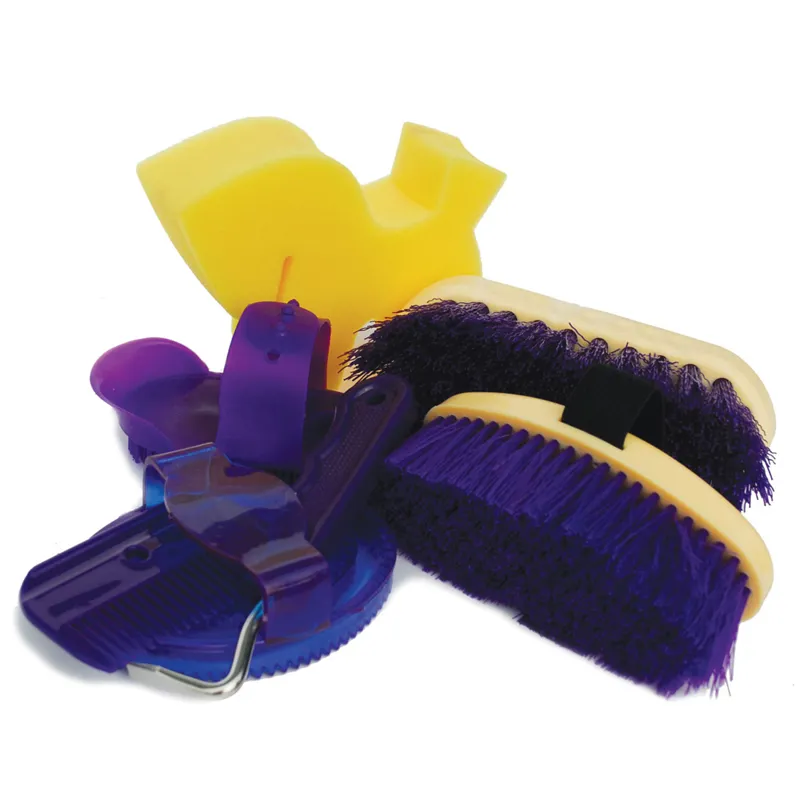 Rhinegold Junior Grooming Kit Back Pack - Purple-1