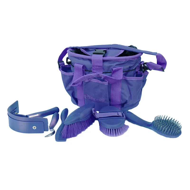 Rhinegold Complete Soft Touth Grooming Kit with Bag - Purple