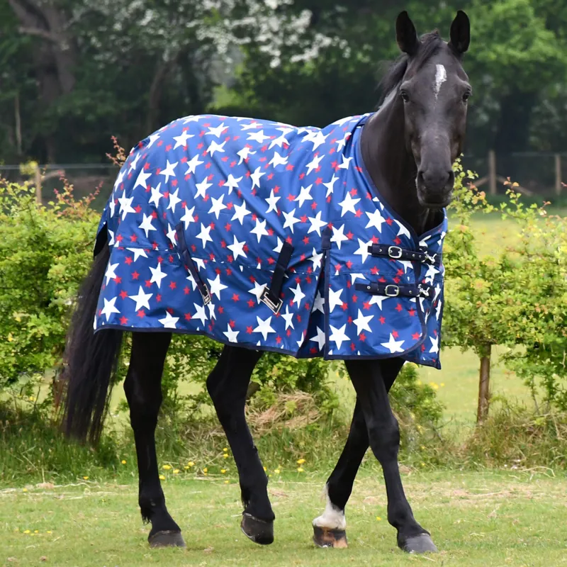 Rhinegold Torrent 0g Standard Neck Turnout Rug - Star Design