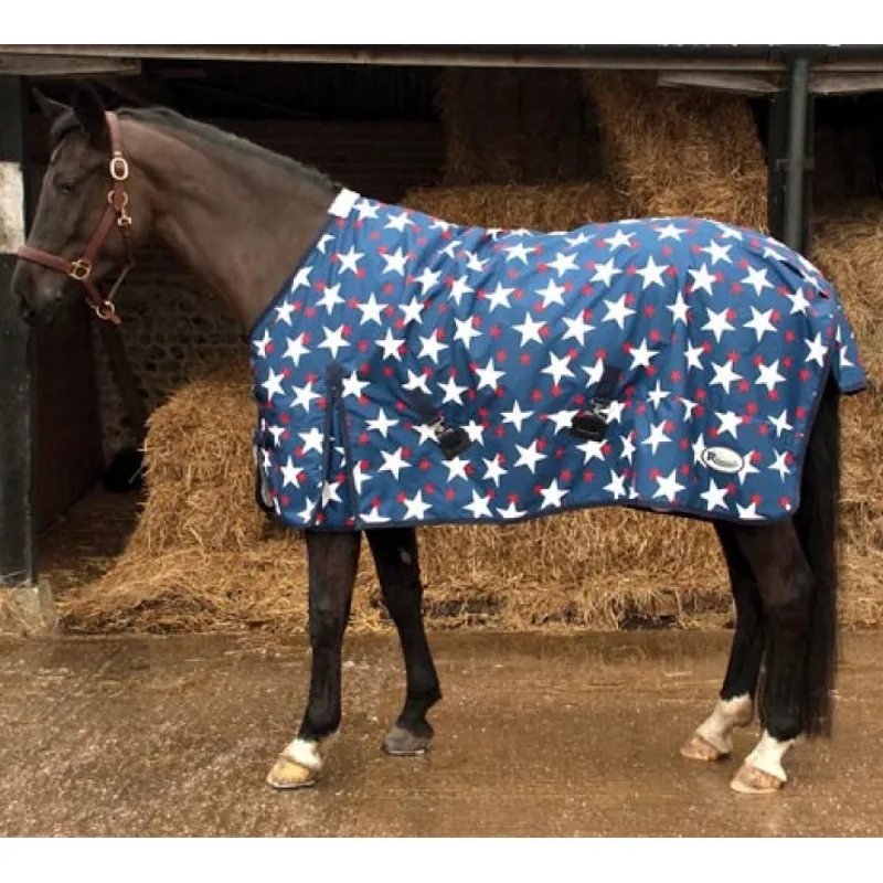 Rhinegold Torrent 0g Standard Neck Turnout Rug - Star Design-1