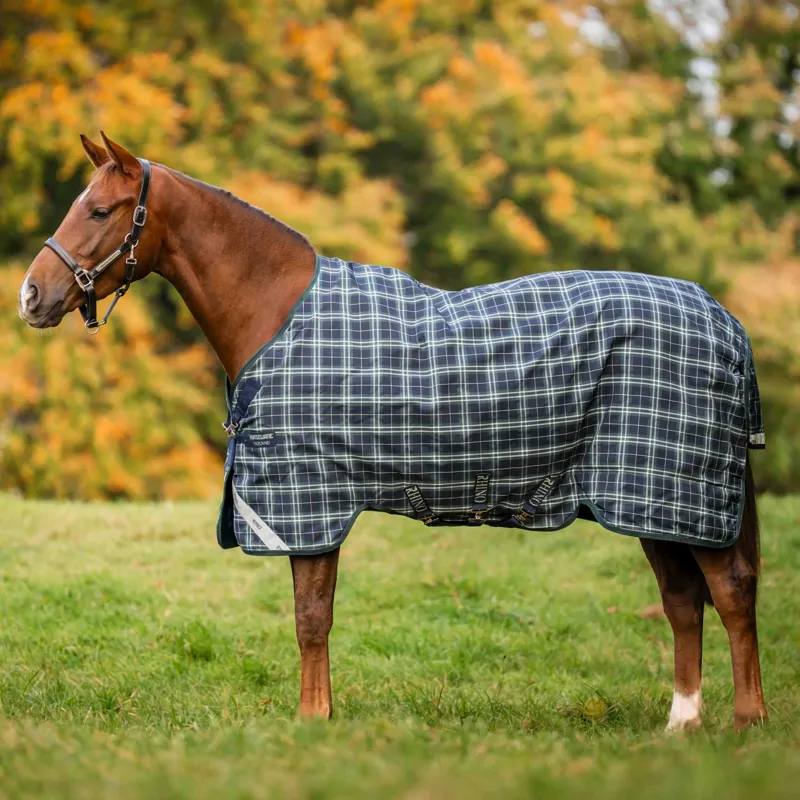 Rhino Plus Vari-Layer 450g Turnout Rug - Hunter Check/Green/Navy