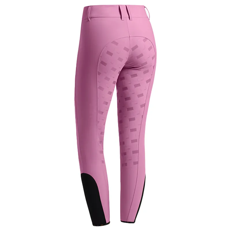 Riders Gene Ladies High Waist Full Grip Breeches - Mauve Orchid-1