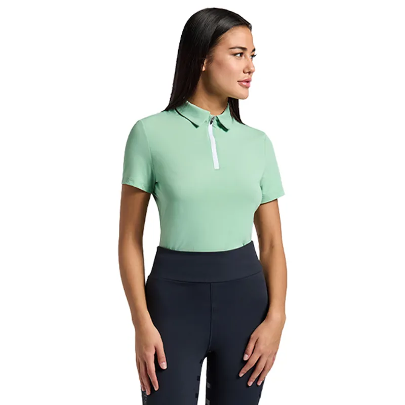 Riders Gene Jersey Ladies  Zip Training Polo Shirt - Meadow Green