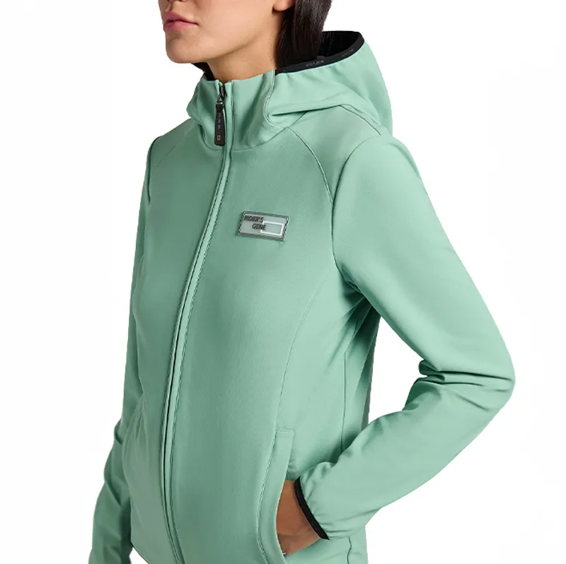 Riders Gene Jersey Ladies Softshell Hooded Jacket - Meadow Green-2