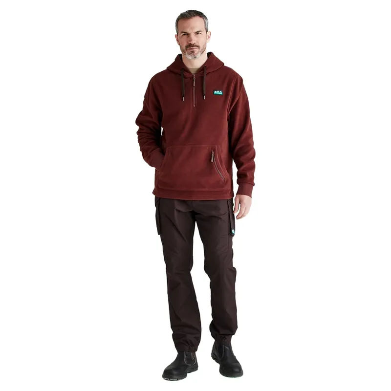 Ridgeline Ballistic Mens Hoodie - Oxblood-5