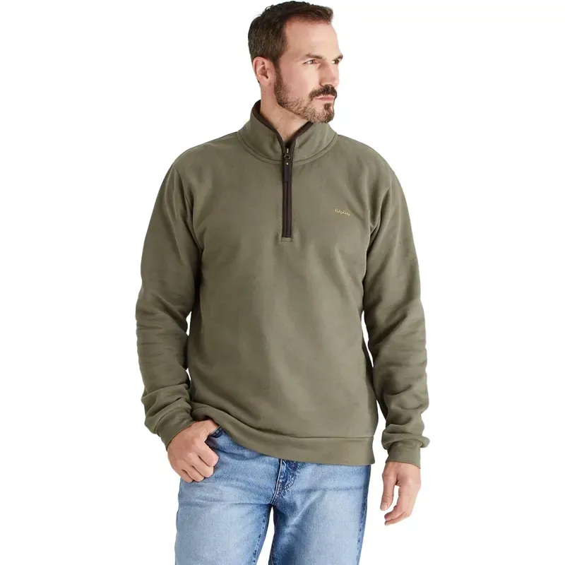 Ridgeline Brancaster 1/4 Zip Mens Smock - Olive