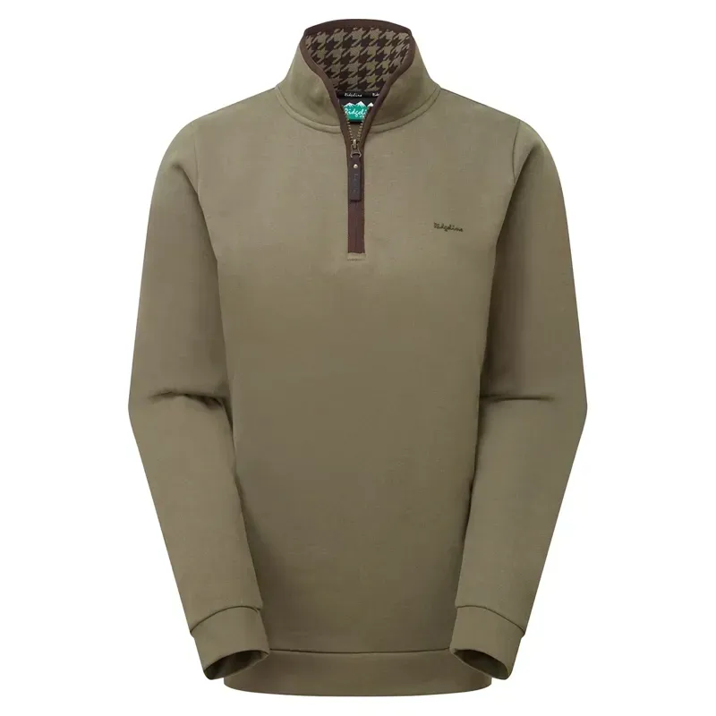 Ridgeline Brancaster Womens 1/4 Zip Top - Smokey Olive-4