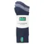 Ridgeline Cotton Work Mid Length Socks 3 Pack - Navy Multi