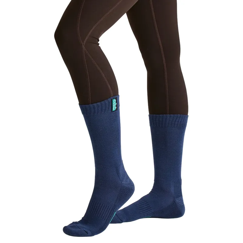 Ridgeline Cotton Work Mid Length Socks 3 Pack - Navy Multi-4