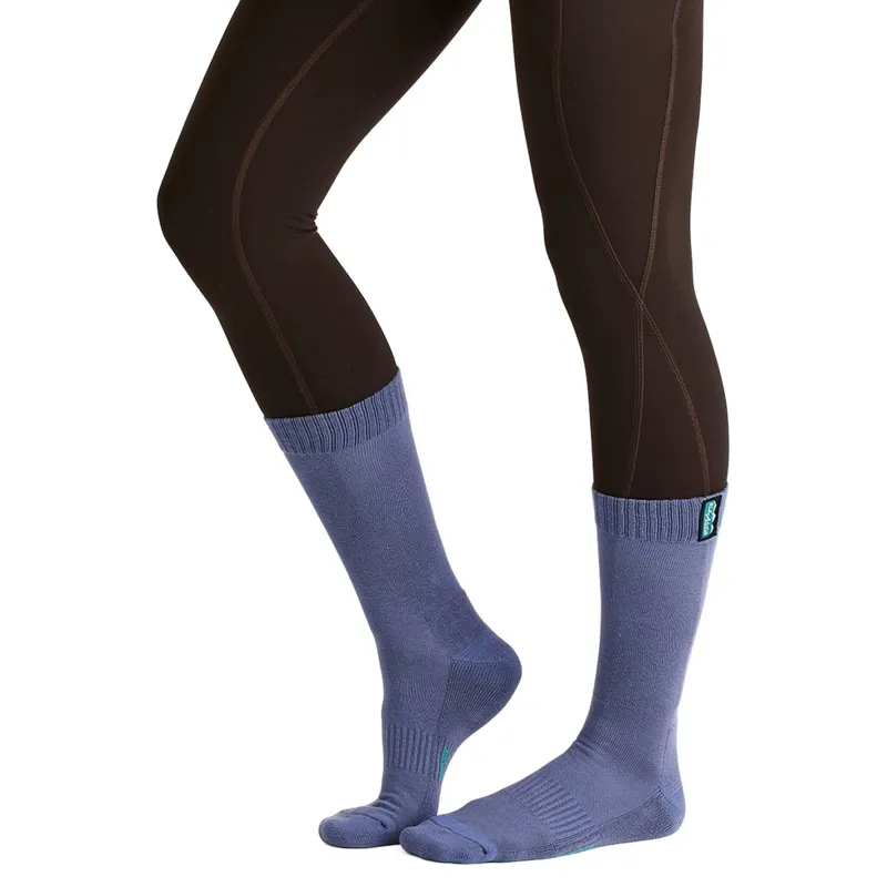 Ridgeline Cotton Work Mid Length Socks 3 Pack - Navy Multi-5