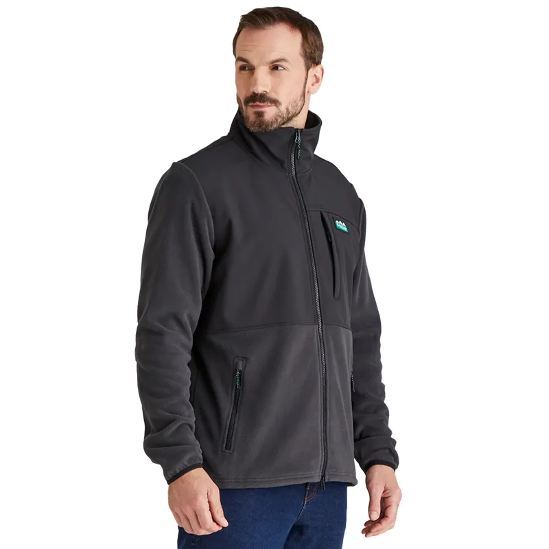 Ridgeline Hybrid Fleece Mens Jacket - Shale-2