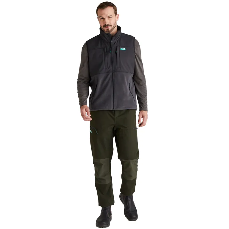 Ridgeline Hybrid Fleece Mens Gilet - Shale-2