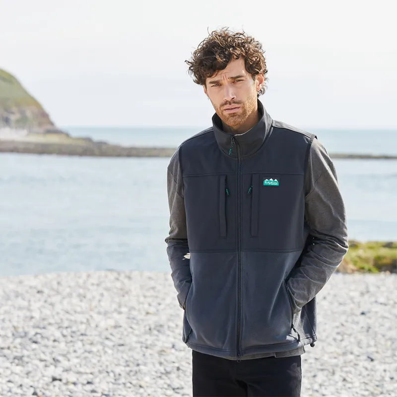 Ridgeline Hybrid Fleece Mens Gilet - Shale-6