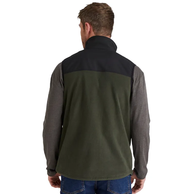 Ridgeline Hybrid Fleece Mens Gilet - Deep Forest-1