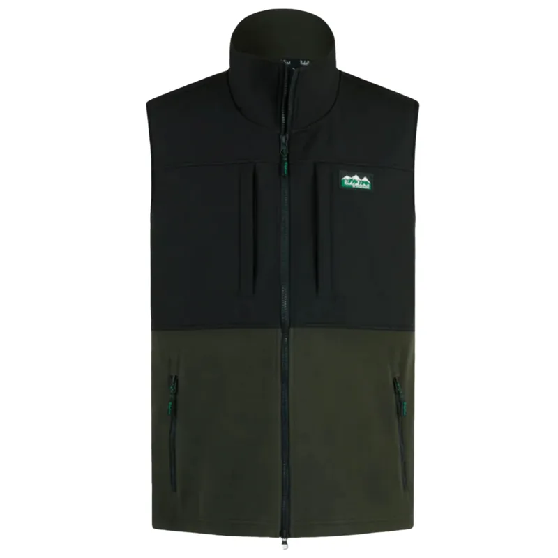 Ridgeline Hybrid Fleece Mens Gilet - Deep Forest-2