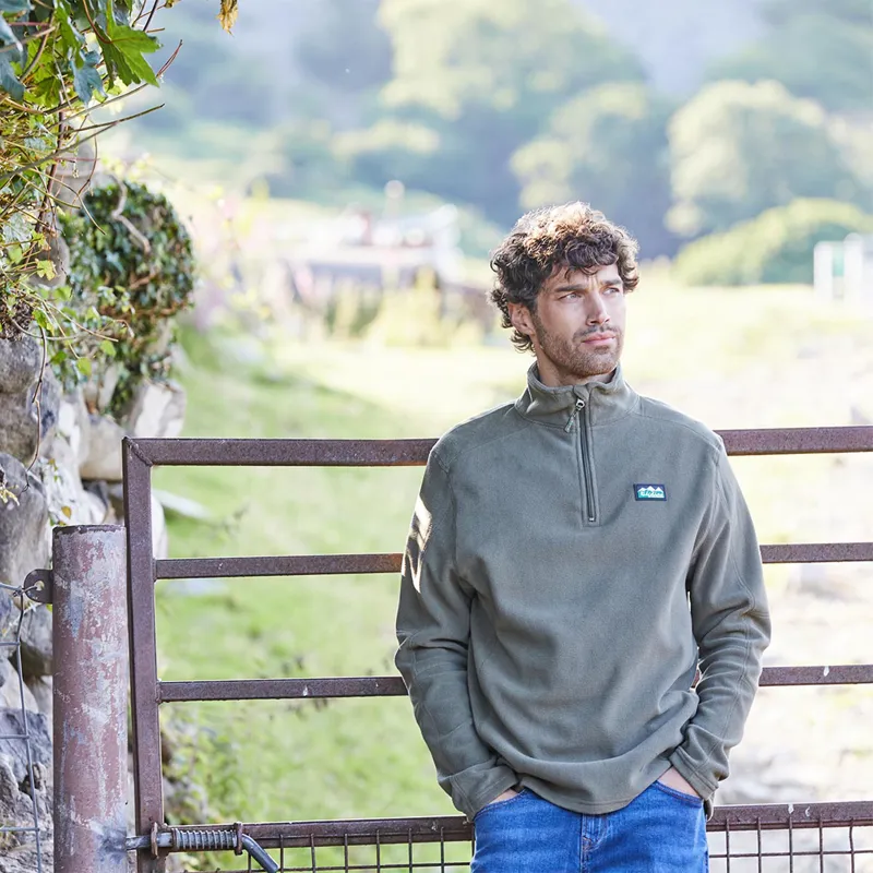 Ridgeline Narvik Mens Half Zip Fleece - Ivy Green-4