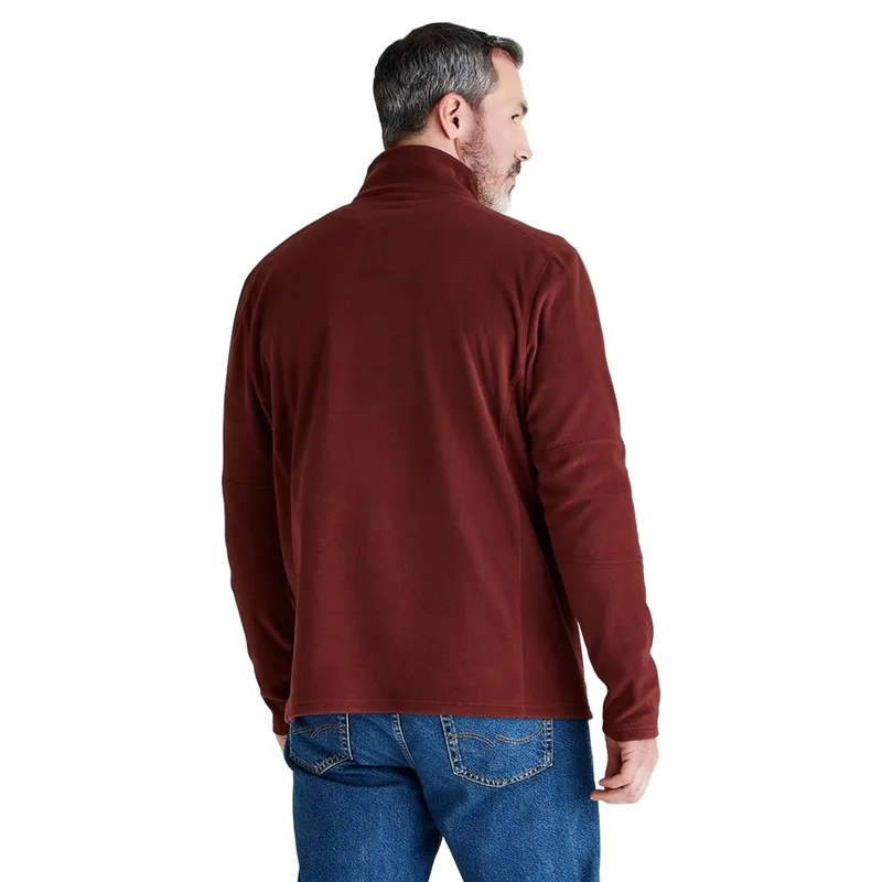 Ridgeline Narvik Mens Half Zip Fleece - Oxblood-1
