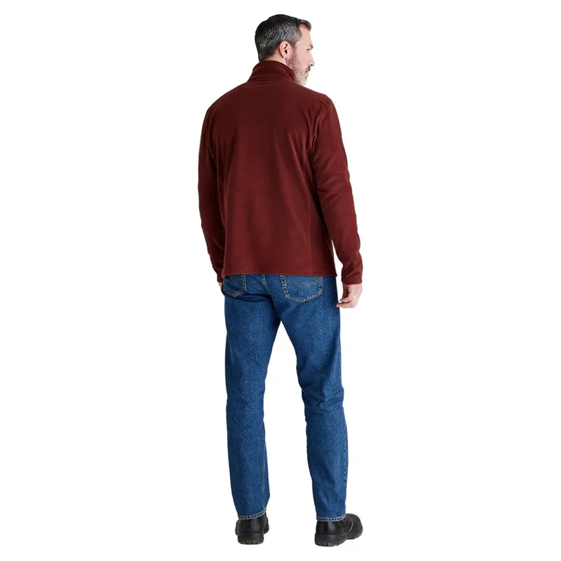 Ridgeline Narvik Mens Half Zip Fleece - Oxblood-7