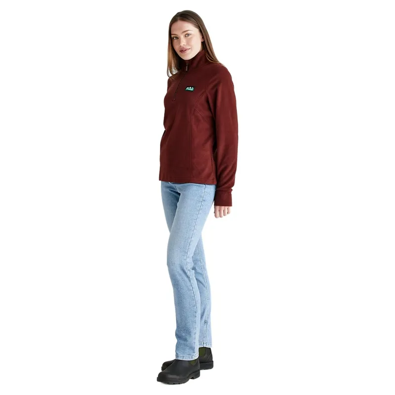 Ridgeline Narvik Womens Half Zip Fleece - Oxblood-8
