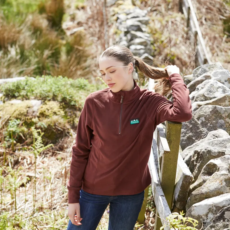 Ridgeline Narvik Womens Half Zip Fleece - Oxblood-4
