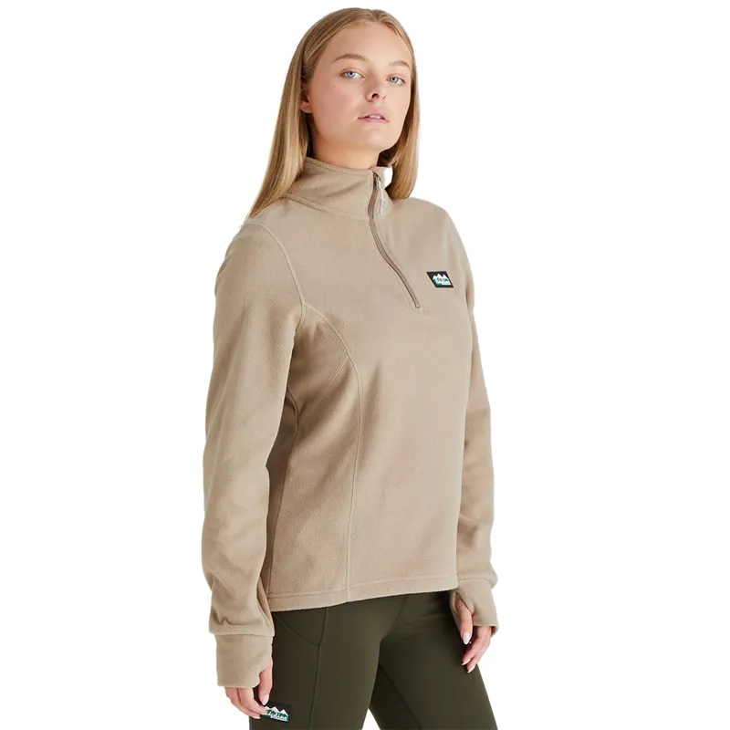 Ridgeline Narvik Womens Half Zip Fleece - Roasted Cashew