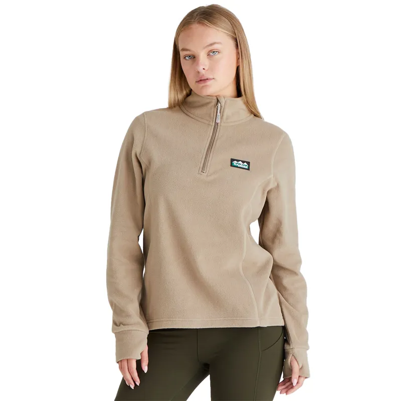 Ridgeline Narvik Womens Half Zip Fleece - Roasted Cashew-3