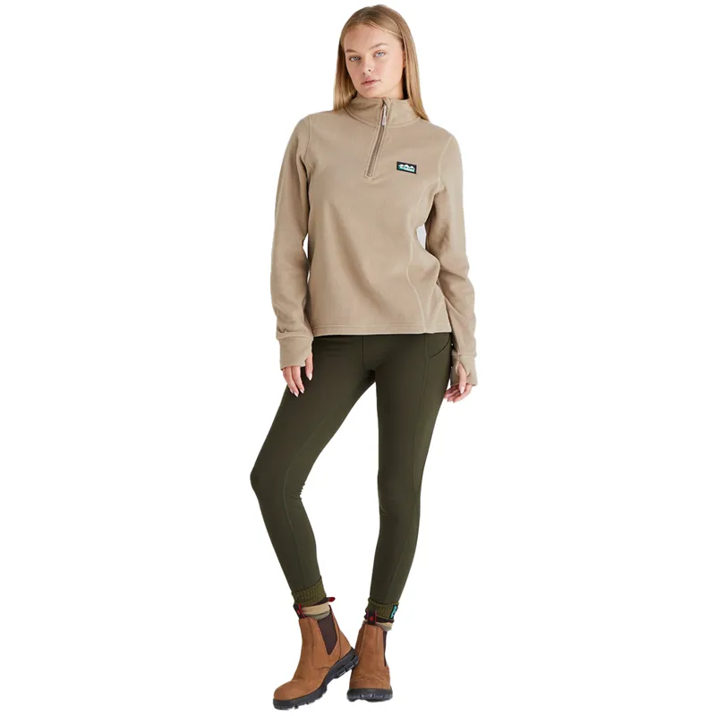 Ridgeline Narvik Womens Half Zip Fleece - Roasted Cashew-2