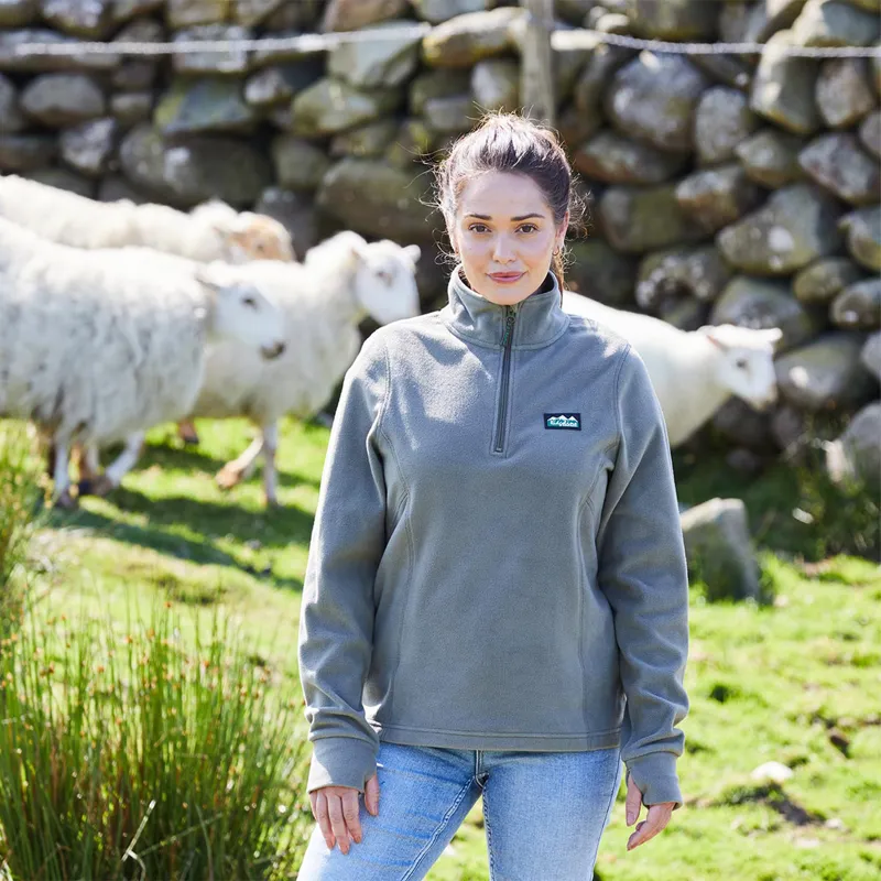 Ridgeline Narvik Womens Half Zip Fleece - Smokey Olive-4