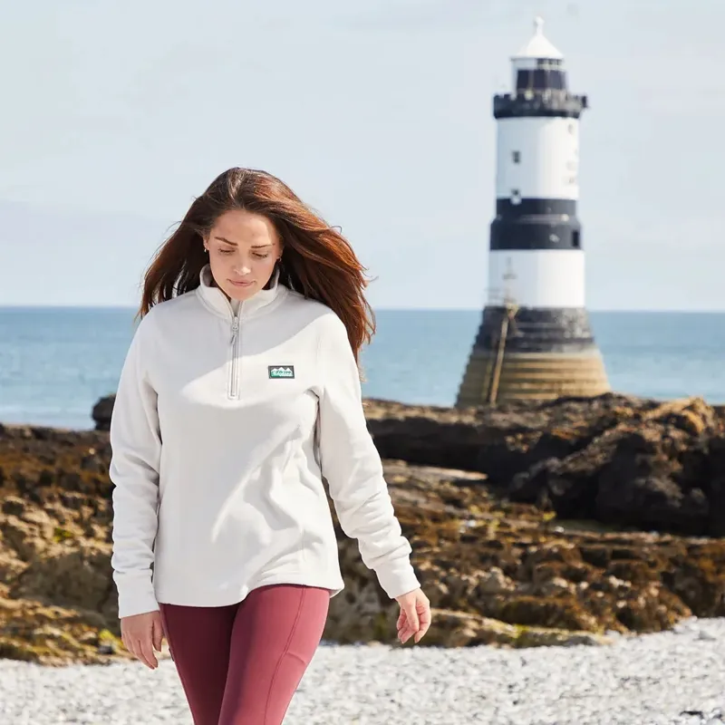 Ridgeline Narvik Womens Half Zip Fleece - Stone-2