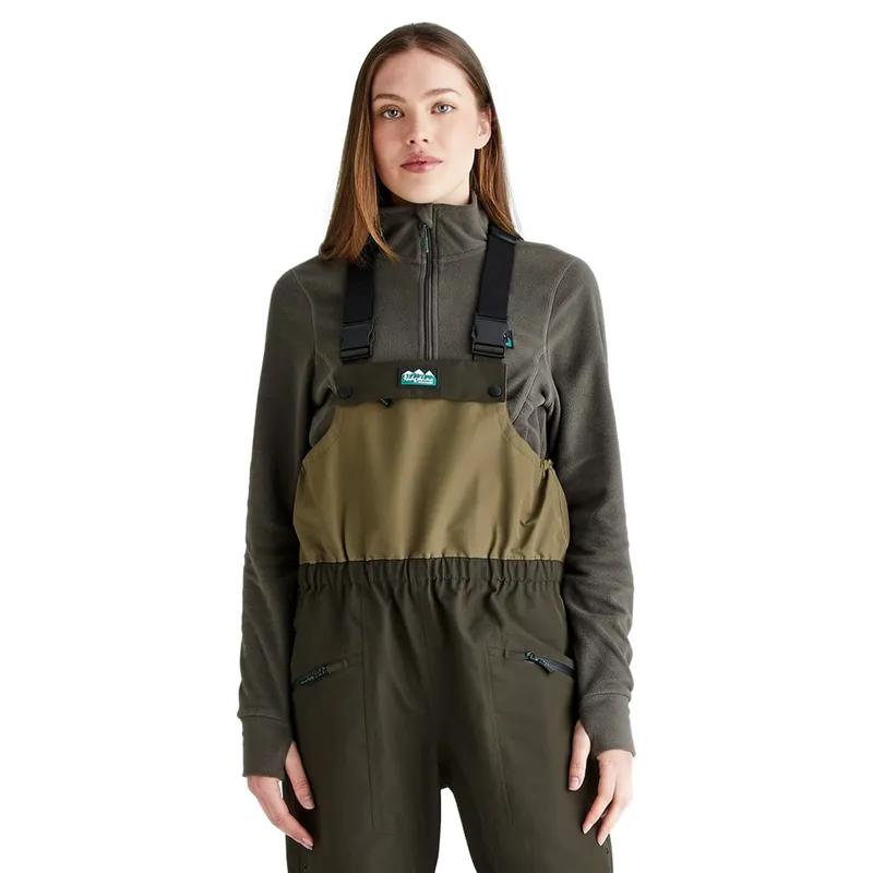 Ridgeline Agri Pro Womens Work Bib and Braces - Deep Forest-2