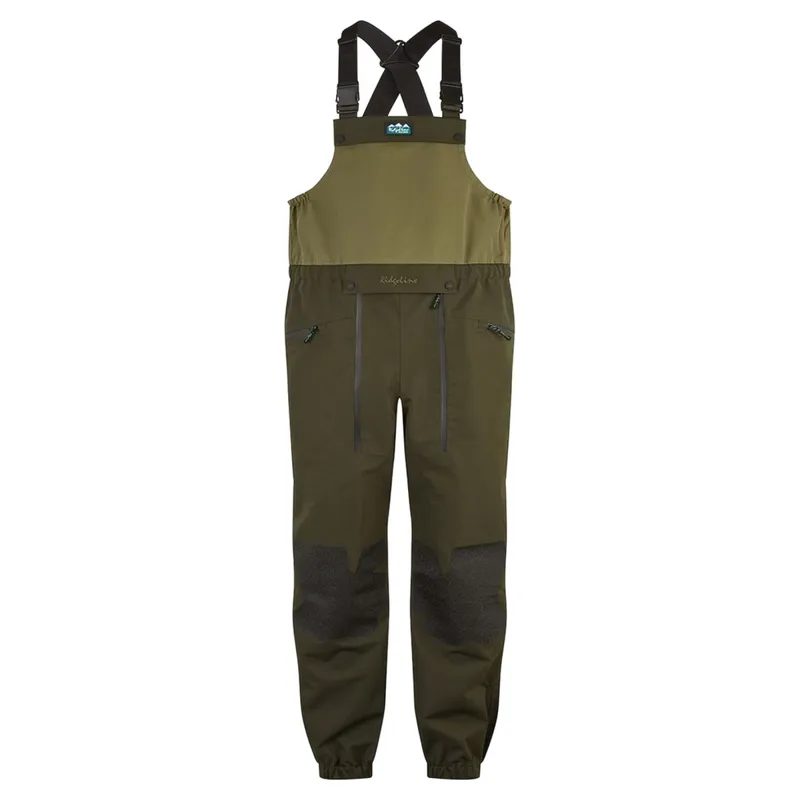 Ridgeline Agri Pro Mens Waterproof Work Bib and Braces - Deep Forest-2