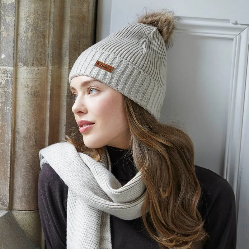 Ridgeline Baltic Womens Bobble and Scarf - Sand-5