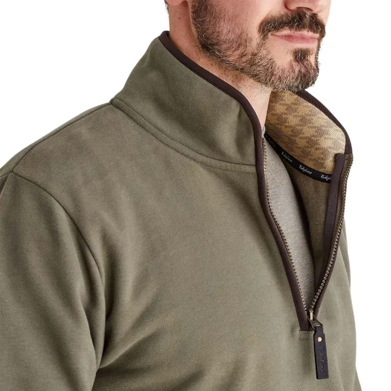 Ridgeline Brancaster 1/4 Zip Mens Smock - Olive-5