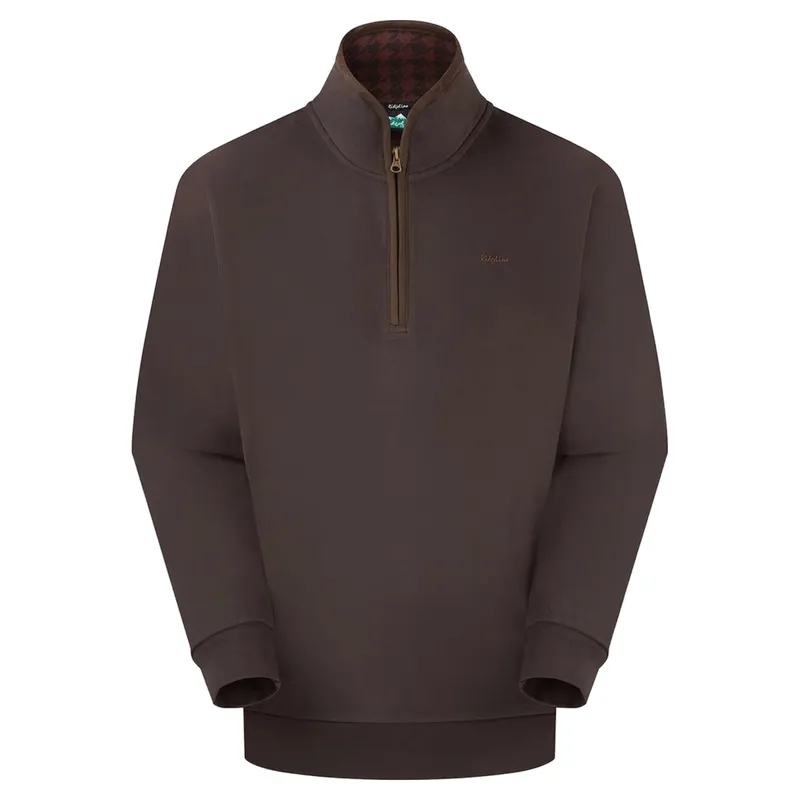 Ridgeline Brancaster 1/4 Zip Mens Smock - Deep Bark-4