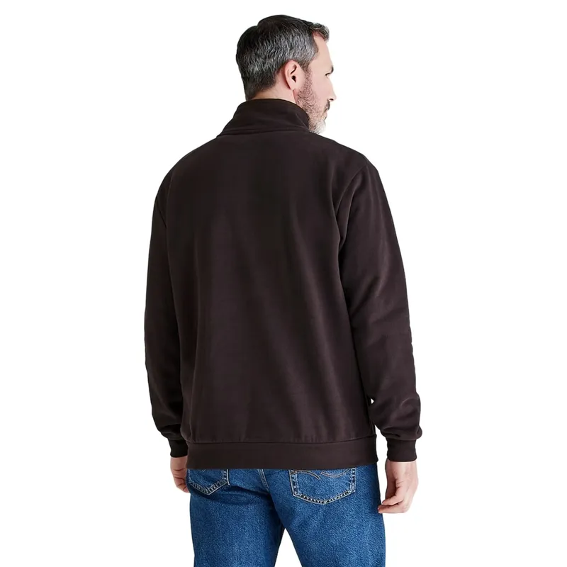 Ridgeline Brancaster 1/4 Zip Mens Smock - Deep Bark-2